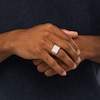 Thumbnail Image 2 of Men's 1-1/2 CT. T.W. Baguette and Round Diamond Multi-Row Alternating Ring in 10K White Gold