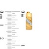Thumbnail Image 3 of 1/8 CT. T.W. Diamond Three Stone Slant Hoop Earrings in 10K Gold
