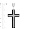 Thumbnail Image 2 of Men's 1 CT. T.W. Diamond Frame Cross Necklace Charm in 10K White Gold