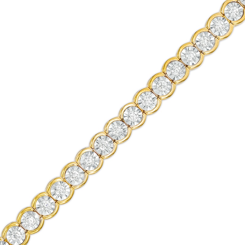 Main Image 1 of 1-1/4 CT. T.W. Diamond Tennis Bracelet in 10K Gold - 8.5"