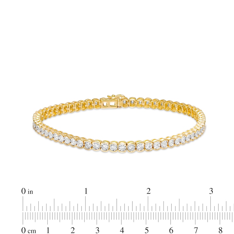 Main Image 3 of 1-1/4 CT. T.W. Diamond Tennis Bracelet in 10K Gold - 8.5"