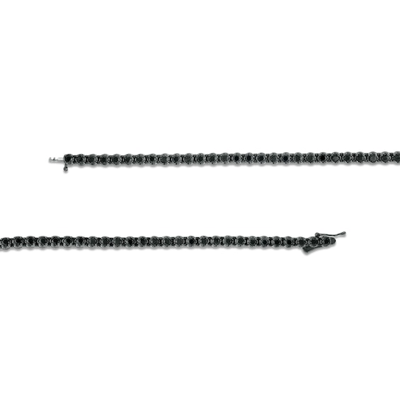 Men's 10 CT. T.w. Black Enhanced Diamond Tennis Necklace in Sterling Silver with Black Rhodium - 20"