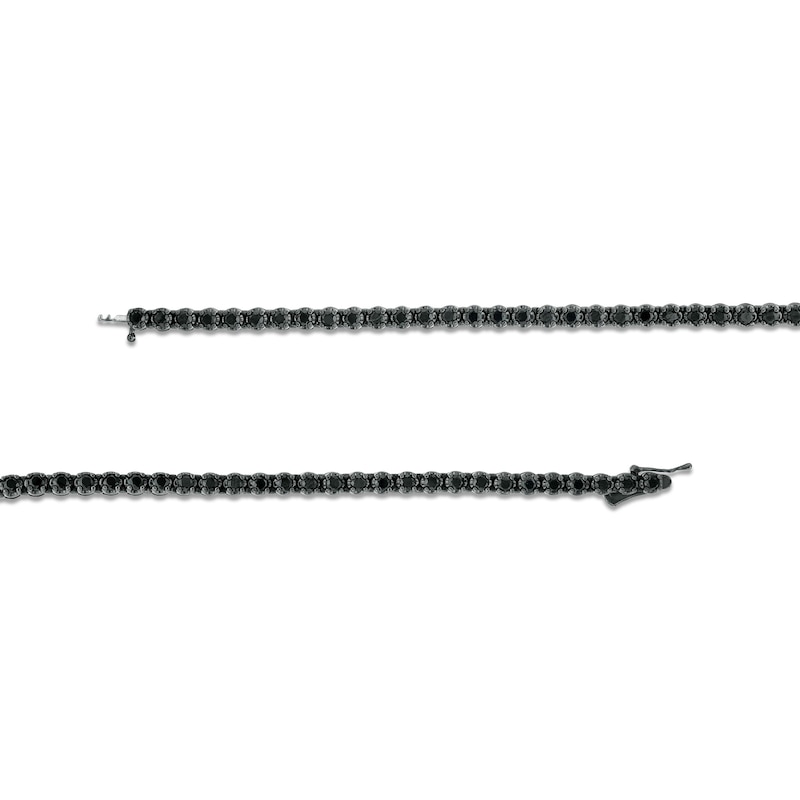 Men's 10 CT. T.W. Black Enhanced Diamond Tennis Necklace in Sterling Silver with Black Rhodium - 20"