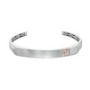 Thumbnail Image 1 of 1/6 CT. T.W. Quad Diamond Multi-Finish Octagonal Flat Top Beveled Edge Cuff in 10K Two-Tone Gold - 8.5"
