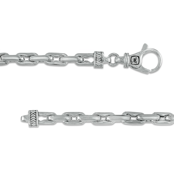 Vera Wang Men Cheval Link Chain Bracelet in Sterling Silver - 8.5"