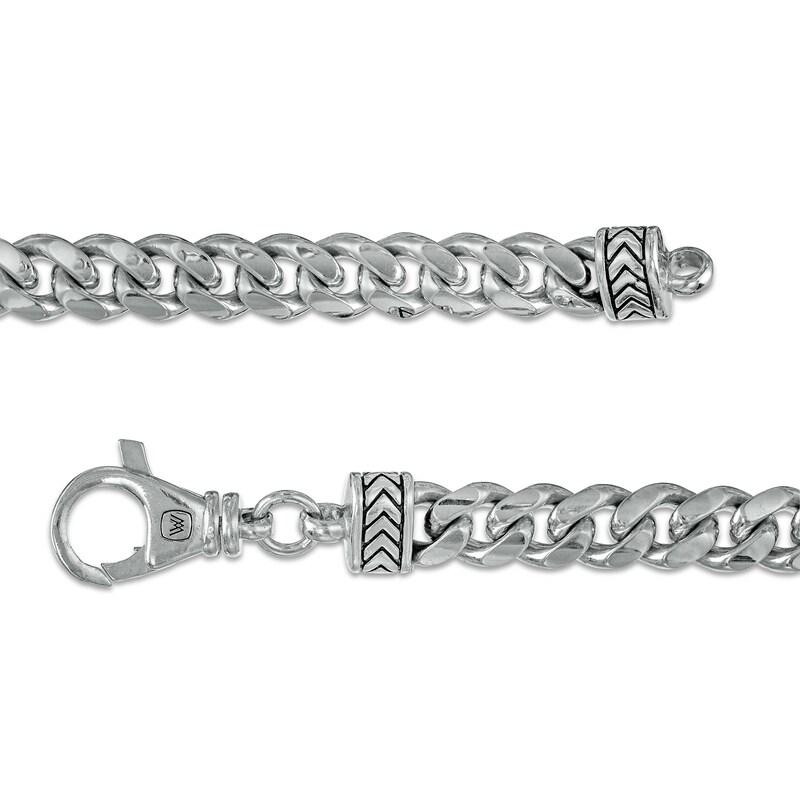 Main Image 3 of Vera Wang Men 9.0mm Cuban Link Chain Necklace in Solid Sterling Silver - 22"