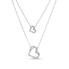 Thumbnail Image 1 of The Kindred Heart from Vera Wang Love Collection 1/4 CT. T.W. Diamond Double Strand Necklace in 10K White Gold