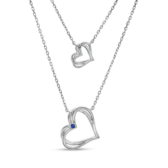 The Kindred Heart from Vera Wang Love Collection 1/4 CT. T.w. Diamond Double Strand Necklace in 10K White Gold