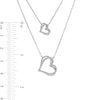 Thumbnail Image 3 of The Kindred Heart from Vera Wang Love Collection 1/4 CT. T.W. Diamond Double Strand Necklace in 10K White Gold