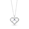 Thumbnail Image 1 of The Kindred Heart from Vera Wang Love Collection 1/3 CT. T.W. Diamond Infinity Heart Pendant in 10K White Gold – 19"