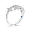 Thumbnail Image 2 of Vera Wang Love Collection 1/4 CT. T.W. Diamond Double Cross Bypass Ring in 10K White Gold