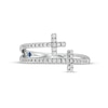 Thumbnail Image 3 of Vera Wang Love Collection 1/4 CT. T.W. Diamond Double Cross Bypass Ring in 10K White Gold