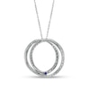 Thumbnail Image 2 of Vera Wang Love Collection 1 CT. T.W. Diamond Entwined Circle Pendant in 10K White Gold – 19"