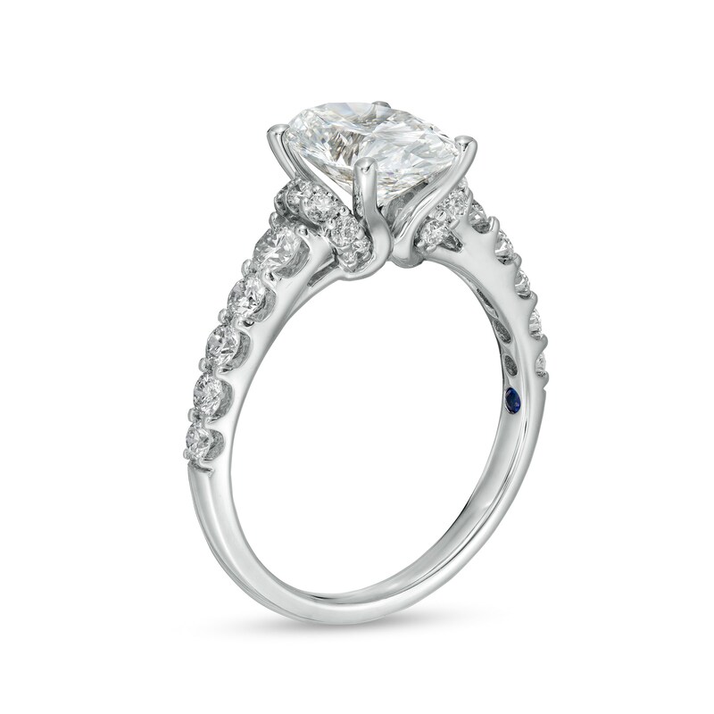 Main Image 3 of TRUE Lab-Grown Diamonds by Vera Wang Love 2-3/4 CT. T.W. Collar Engagement Ring in 14K White Gold (F/VS2)