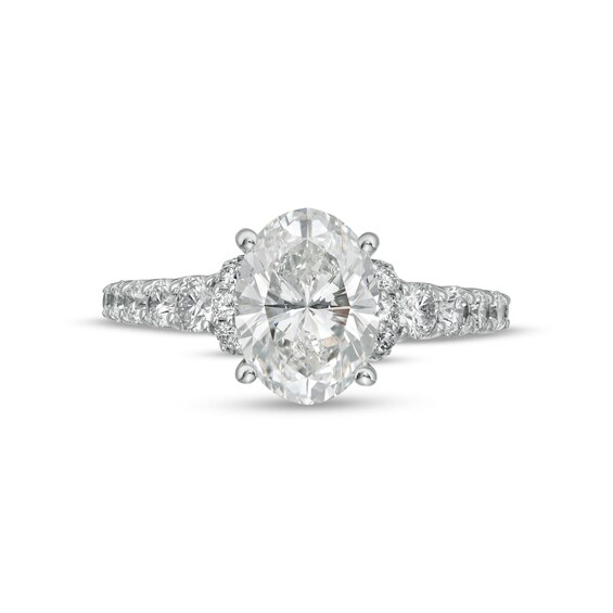 True Lab-Grown Diamonds by Vera Wang Love 2-3/4 CT. T.w. Collar Engagement Ring in 14K White Gold (F/Vs2)