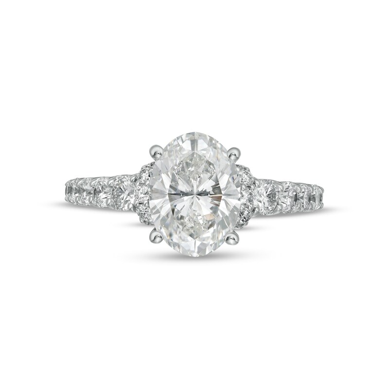 Main Image 4 of TRUE Lab-Grown Diamonds by Vera Wang Love 2-3/4 CT. T.W. Collar Engagement Ring in 14K White Gold (F/VS2)