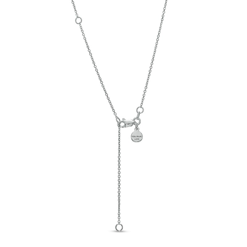 Main Image 3 of Vera Wang Love Collection 1/4 CT. T.W. Diamond Entwined Circle Pendant in 10K White Gold – 19"