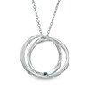 Thumbnail Image 4 of Vera Wang Love Collection 1/4 CT. T.W. Diamond Entwined Circle Pendant in 10K White Gold – 19"