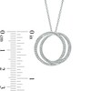 Thumbnail Image 5 of Vera Wang Love Collection 1/4 CT. T.W. Diamond Entwined Circle Pendant in 10K White Gold – 19"