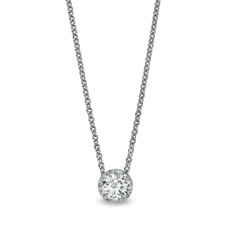 Main Image 1 of 1/5 CT. Diamond Solitaire Pendant in 10K White Gold (I/I3)