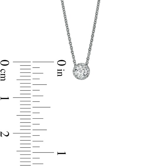 1/5 CT. Diamond Solitaire Pendant in 10K White Gold (I/I3)
