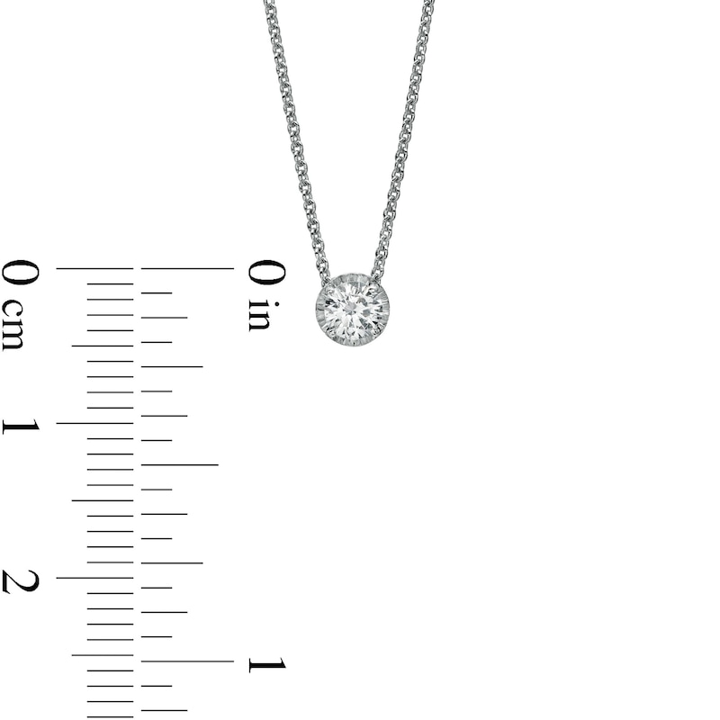 Main Image 3 of 1/5 CT. Diamond Solitaire Pendant in 10K White Gold (I/I3)