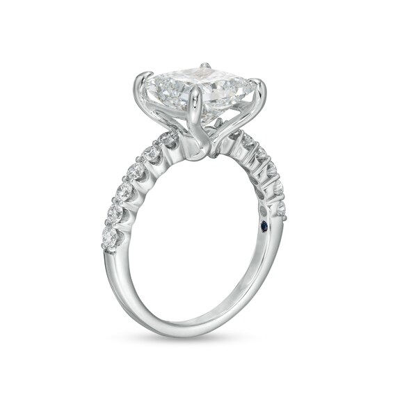 True Lab-Grown Diamonds by Vera Wang Love 3-1/2 CT. T.w. Princess-Cut center Stone Engagement Ring in 14K White Gold