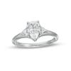 Thumbnail Image 1 of Vera Wang Love Collection Limited Edition 1-1/3 CT. T.W. Certified Pear-Shaped Diamond Ring in 14K White Gold (I/SI2)