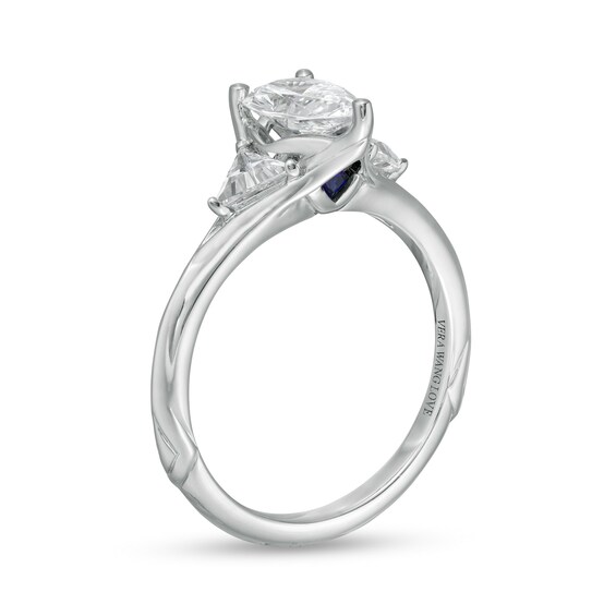 Vera Wang Love Collection Limited Edition 1-1/3 CT. T.w. Certified Pear-Shaped Diamond Ring in 14K White Gold (I/Si2)