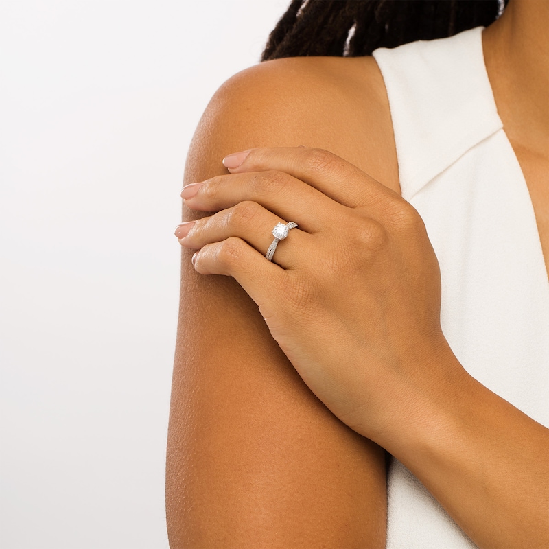 Main Image 2 of Vera Wang Love Collection Limited Edition 1-1/3 CT. T.W. Certified Diamond Split Shank Ring in 14K White Gold (I/SI2)