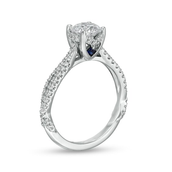Vera Wang Love Collection Limited Edition 1-1/3 CT. T.w. Certified Diamond Split Shank Ring in 14K White Gold (I/Si2)