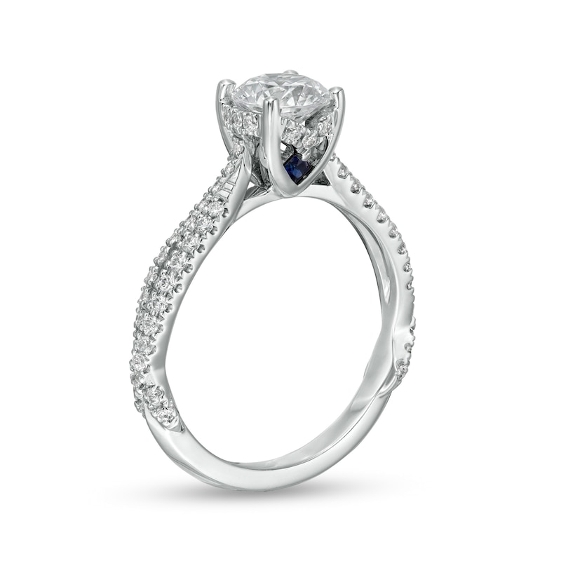 Main Image 3 of Vera Wang Love Collection Limited Edition 1-1/3 CT. T.W. Certified Diamond Split Shank Ring in 14K White Gold (I/SI2)