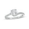 Thumbnail Image 1 of Vera Wang Love Collection Limited Edition 1 CT. T.W. Certified Diamond Solitaire Bypass Ring in 14K White Gold