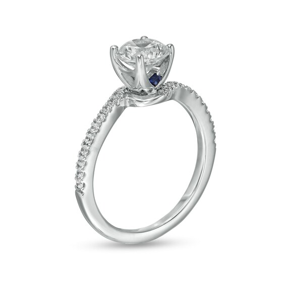 Vera Wang Love Collection Limited Edition 1 CT. T.w. Certified Diamond Solitaire Bypass Ring in 14K White Gold