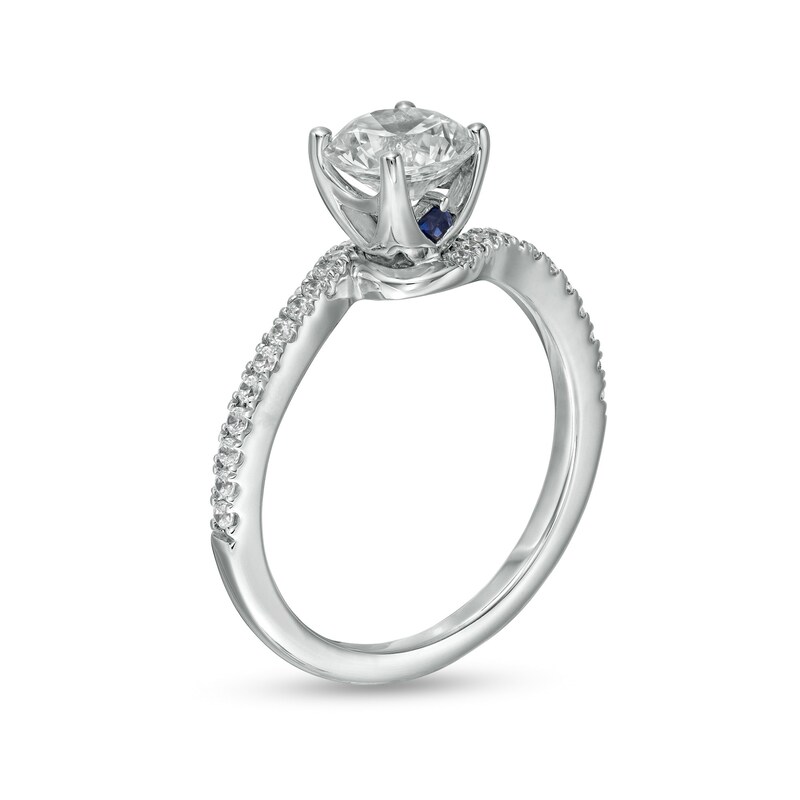 Main Image 3 of Vera Wang Love Collection Limited Edition 1 CT. T.W. Certified Diamond Solitaire Bypass Ring in 14K White Gold