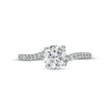 Thumbnail Image 4 of Vera Wang Love Collection Limited Edition 1 CT. T.W. Certified Diamond Solitaire Bypass Ring in 14K White Gold