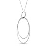 Thumbnail Image 2 of Vera Wang Love Collection 3/4 CT. T.W. Diamond Double Oval Pendant in 10K White Gold – 19"