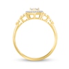 Thumbnail Image 2 of 1/6 CT. T.W. Diamond Five Heart Promise Ring in 10K Gold