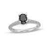 Thumbnail Image 1 of Vera Wang Love Collection Limited Edition 1-1/3 CT. T.W. Black Enhanced and White Diamond Ring in 14K White Gold