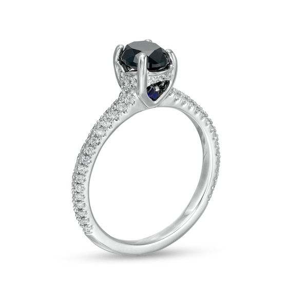 Vera Wang Love Collection Limited Edition 1-1/3 CT. T.w. Black Enhanced and White Diamond Ring in 14K White Gold