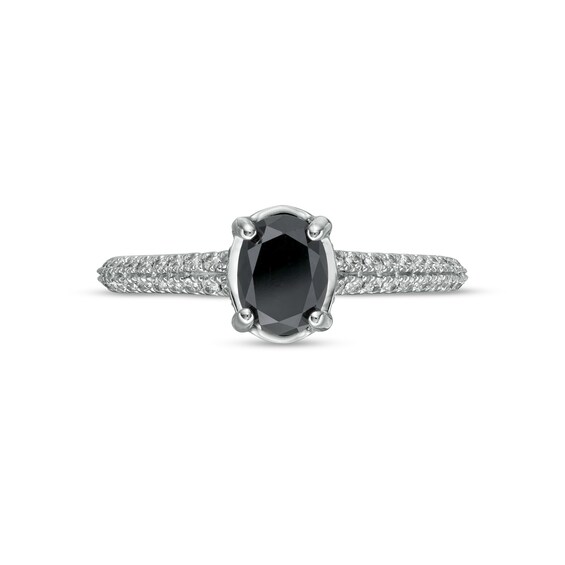 Vera Wang Love Collection Limited Edition 1-1/3 CT. T.w. Black Enhanced and White Diamond Ring in 14K White Gold