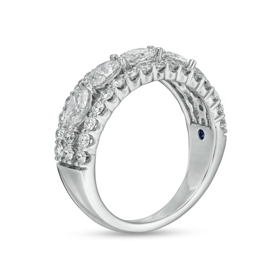 True Lab-Grown Diamonds by Vera Wang Love 2 CT. T.w. Triple-Row Anniversary Band in 14K White Gold