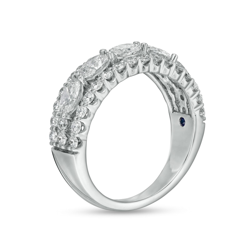 TRUE Lab-Created Diamonds by Vera Wang Love 2 CT. T.W. Triple-Row Anniversary Band in 14K White Gold (F/VS2)