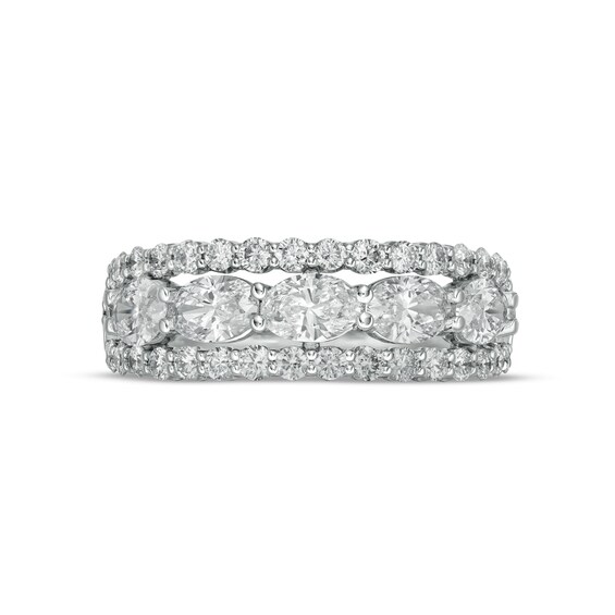 True Lab-Grown Diamonds by Vera Wang Love 2 CT. T.w. Triple-Row Anniversary Band in 14K White Gold