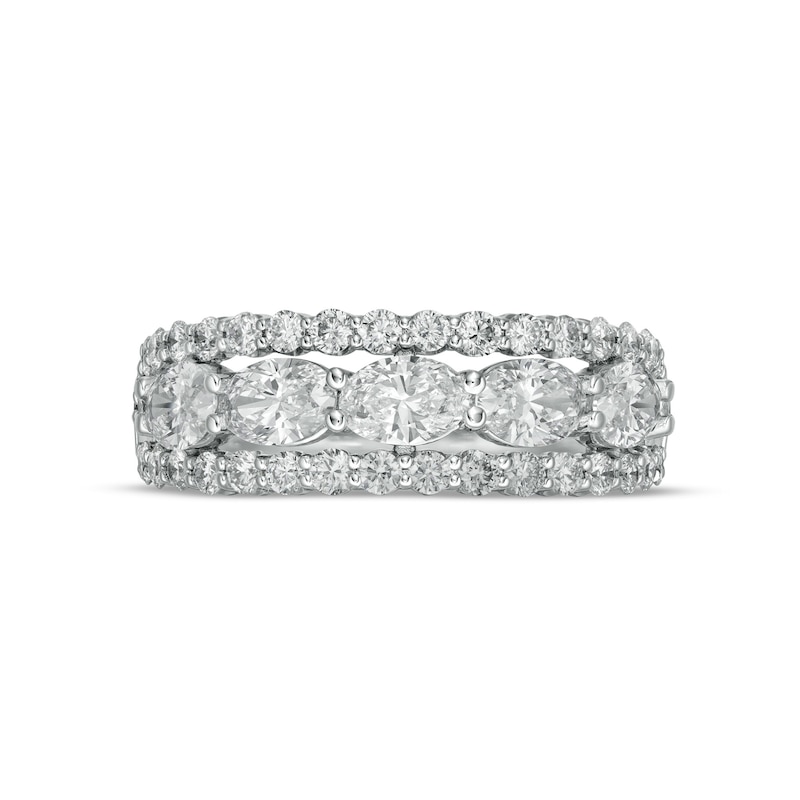 Main Image 4 of TRUE Lab-Grown Diamonds by Vera Wang Love 2 CT. T.W. Triple-Row Anniversary Band in 14K White Gold