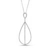 Thumbnail Image 1 of Vera Wang Love Collection 1/2 CT. T.W. Diamond Pear-Shaped Pendant in 10K White Gold – 19"
