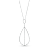 Thumbnail Image 2 of Vera Wang Love Collection 1/2 CT. T.W. Diamond Pear-Shaped Pendant in 10K White Gold – 19"