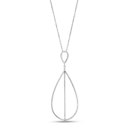 Vera Wang Love Collection 1/2 CT. T.w. Diamond Pear-Shaped Pendant in 10K White Gold â 19"