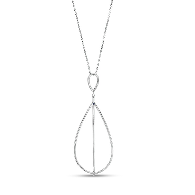 Main Image 2 of Vera Wang Love Collection 1/2 CT. T.W. Diamond Pear-Shaped Pendant in 10K White Gold – 19"