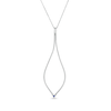 Thumbnail Image 2 of Vera Wang Love Collection 3/4 CT. T.W. Diamond Elongated Teardrop Pendant in 10K White Gold – 19"
